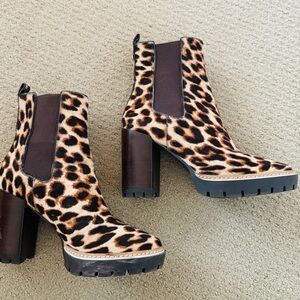 Tory Burch Leopard Print Heeled Boots